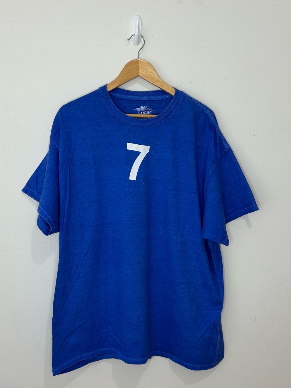 Men’s Graphic T Shirt Blue XL Short Sleeves Crewneck